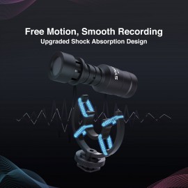 SYNCO Mic-M1S On-camera Video Microphone Cardioid Condenser Mic with Shock Mount Windshield Carry Bag 3.5mm TRS & TRRS Cables for DSLR Camera Camcorder Smartphone Vlog Live Streaming Video Recording