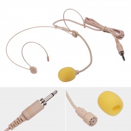 Good Quality Headset Microphone Condenser Mic 3.5mm Interface for Wireless Bodypack Transmitter