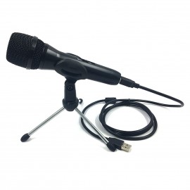 USB Condenser Microphone Computer Gaming Live Streaming Meeting Recording Mic with Tripod Stand 