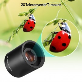 2X Converter Teleconverter Magnification Lens Metal Material with Cleaning Cloth Carry Bag for T-Mount 420-800mm 500mm 800mm 900mm 650-1300mm Telephoto Lens