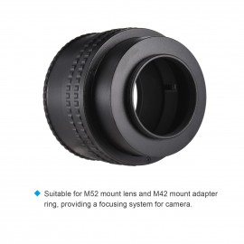 M52-M42(25-55) 17mm-31mm M52 to M42 Mount Camera Lens Adapter Ring Macro Extension Tube Helicoid Lens Focusing Adapter Ring for Macro Photography