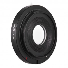 MD-EOS Lens Mount Adapter Ring with Corrective Lens for Minolta MD Lens to Fit for Canon EOS EF Camera Focus Infinity