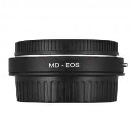 MD-EOS Lens Mount Adapter Ring with Corrective Lens for Minolta MD Lens to Fit for Canon EOS EF Camera Focus Infinity