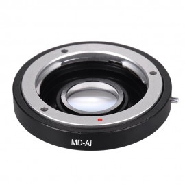 MD-AI Lens Mount Adapter Ring with Corrective Lens for Minolta MD MC Mount Lens to Fit for Nikon AI F Mount Camera for D3200 D5200 D7000 D7200 D800 D700 D300 D90 Focus Infinity