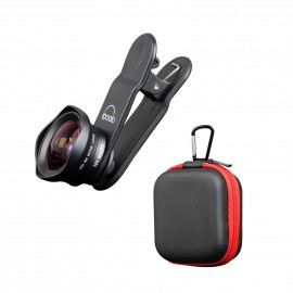 Two in One 16mm Wide Lens + 12X Macro Lens Set Clip-on Phone Camera Lens Add-on Lenses Kit HD Camera Lens Compatible with Most Smartphones 