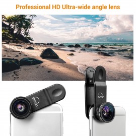 Professional HD 0.3X Ultra-Wide Angle Lens Clip-on Phone Camera Lens Add-on Lens Camera Lens No Dark Corner Compatible with Most Smartphones