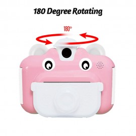 Instant Print Cameras Kids Camera 2.4 Inch Screen 1080P Video Recording Zero Ink 180° Rotation Lens with Print Paper for Children Kids