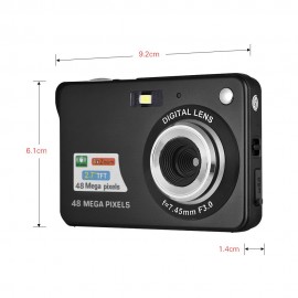 Portable 1080P Digital Camera Video Camcorder 48MP Anti-shake 8X Zoom 2.7 Inch LCD Screen Face Detact Smile Capture Built-in Lithium Battery with Carry Bag Wrist Strap for Kids Teens