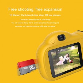 Portable Intelligent Focus Mode Large Screen Children Camera Cartoon Mini Dual Lens Digital Camera For Children Without Storage Card