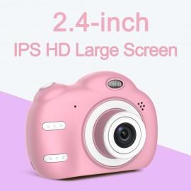 Portable Intelligent Focus Mode Large Screen Children Camera Cartoon Mini Dual Lens Digital Camera For Children Without Storage Card