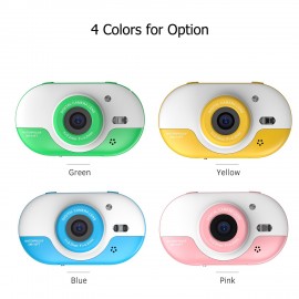 8MP Children Digital Camera Kids Waterproof Camera with Front and Rear Dual Cameras 2.4 Inch IPS HD Screen One-click Photo/Video Self-timer for 5s