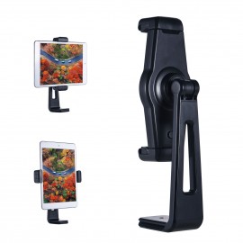 Universal Tablet Tripod Mount Adapter Adjuatable Tablet Clamp Holder with 1/4 Inch Screw Hole Dual Cold Shoe Mount Replacement for iPad Air/ iPad Mini/ iPad Pro