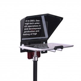 Teleprompter Phone and DSLR Recording Mini Teleprompter for Pad Tablet Portable Smartphone Camera Prompter with Phone Holder Support Wide Lens Adapter Rings for Video Recording Live Streaming Interview Presentation Stage Speech 