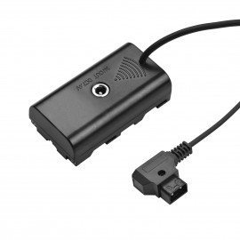 D-Tap to NP-F550 F570 Dummy Battery Coupler Adapter with DC 7.4V Power Input/Output for Video Monitors LED Lights