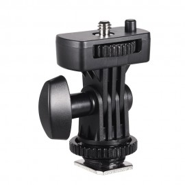 Flexible Cold Shoe Mount Adapter with 1/4 Inch Screw for Viltrox DC-90 DC-70 DC-50 Monitor L132T L116T LED Video Light