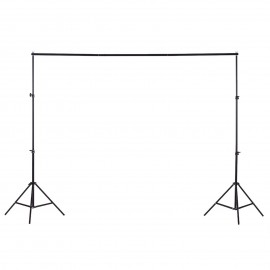 200 * 200cm/78 * 78inches Aluminium Alloy Adjustable Photography Studio Background Backdrop Stand Support System Kit Heavy Duty Photo Video Crossbar Kit with Carry Bag 6pcs Clips for Home Studio Photography Recording 