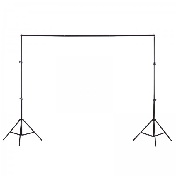 200 * 200cm/78 * 78inches Aluminium Alloy Adjustable Photography Studio Background Backdrop Stand Support System Kit Heavy Duty Photo Video Crossbar Kit with Carry Bag 6pcs Clips for Home Studio Photography Recording