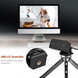 Clip-on PC Webcam USB Laptop Desktop Computer Camera 5MP 2592 * 1944 HD Web Camera Auto Focus Built-in Microphone for Live Streaming Video Calling Online Meeting Teaching   Chatting