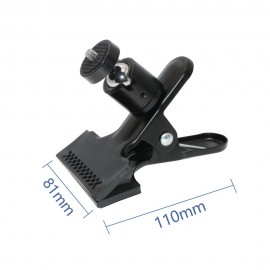 Tripod Clip Mount Spring Clamp Holder with Ball Head Universal 1/4 Screw for DSLR Mirrorless Camera Action Camera Flash Light Ring Light Mounting
